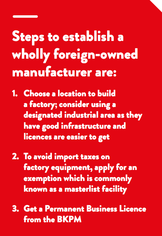 Steps to establish a wholly foreign-owned manufacturer